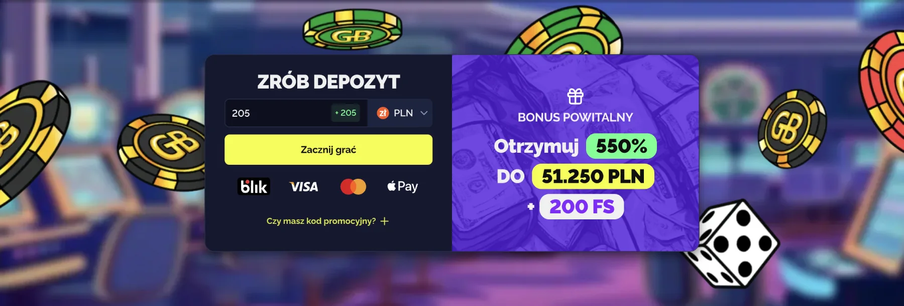 Baner kasyna